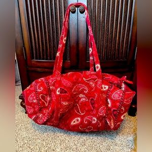 Large Vera Bradley Duffle Mesa Red *retired*